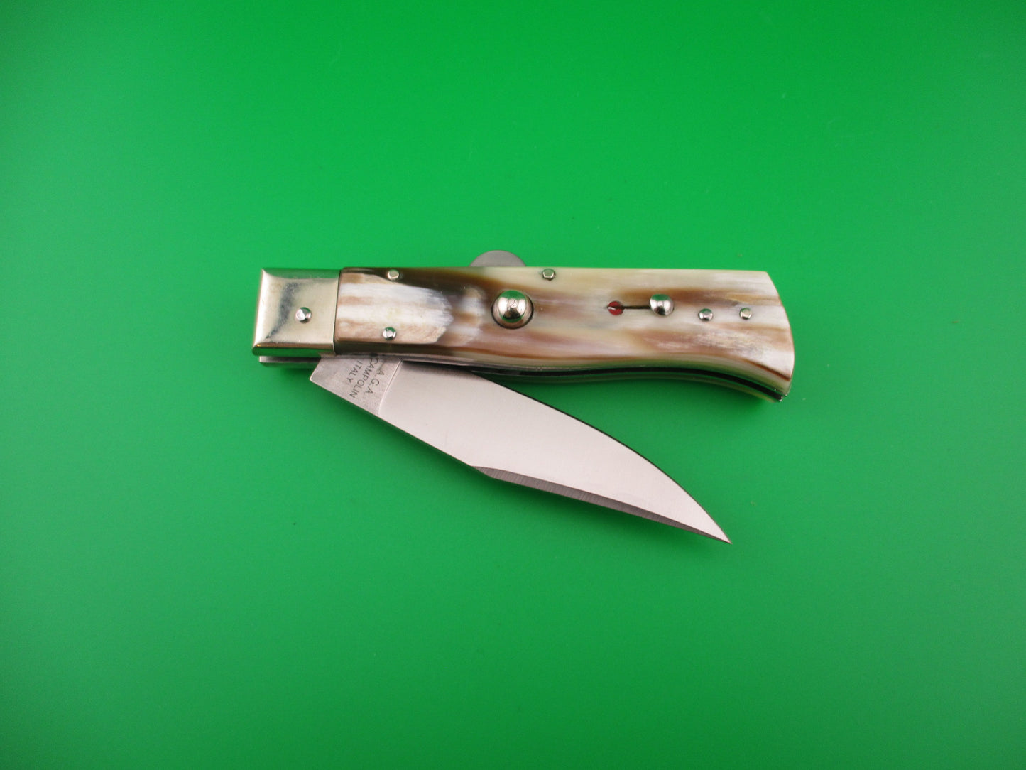 AGA CAMPOLIN ITALY 20cm Italian Humpback Camper light horn automatic knife
