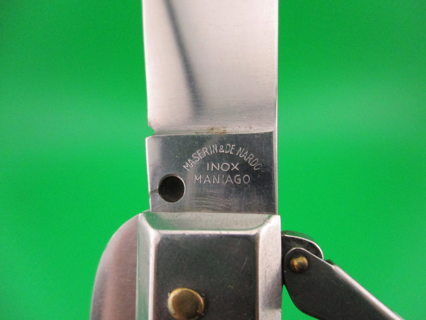 MASERIN & DE NARDO INOX MANIAGO 20cm Italian Fulcrum Camper Shell puller 5 blade automatic knife