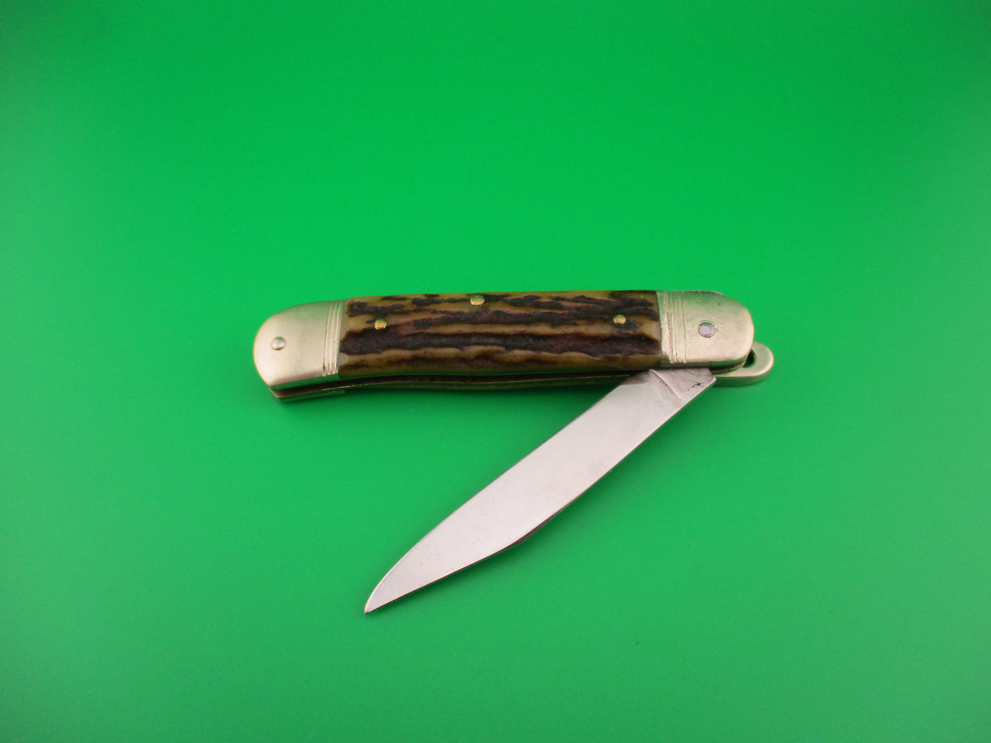 HUBERTUS SOLINGEN 10cm German Lever Stag West Germany automatic knife