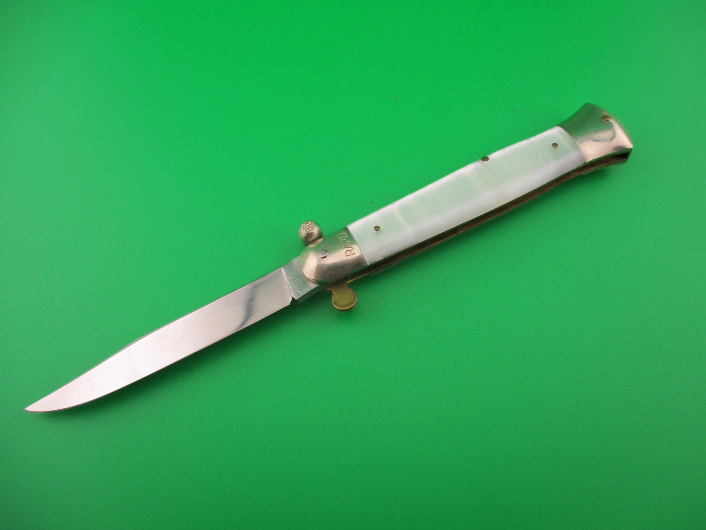 RAPID SZL ROSTFREI 19cm Italian Knob open manual Pearlex vintage knife