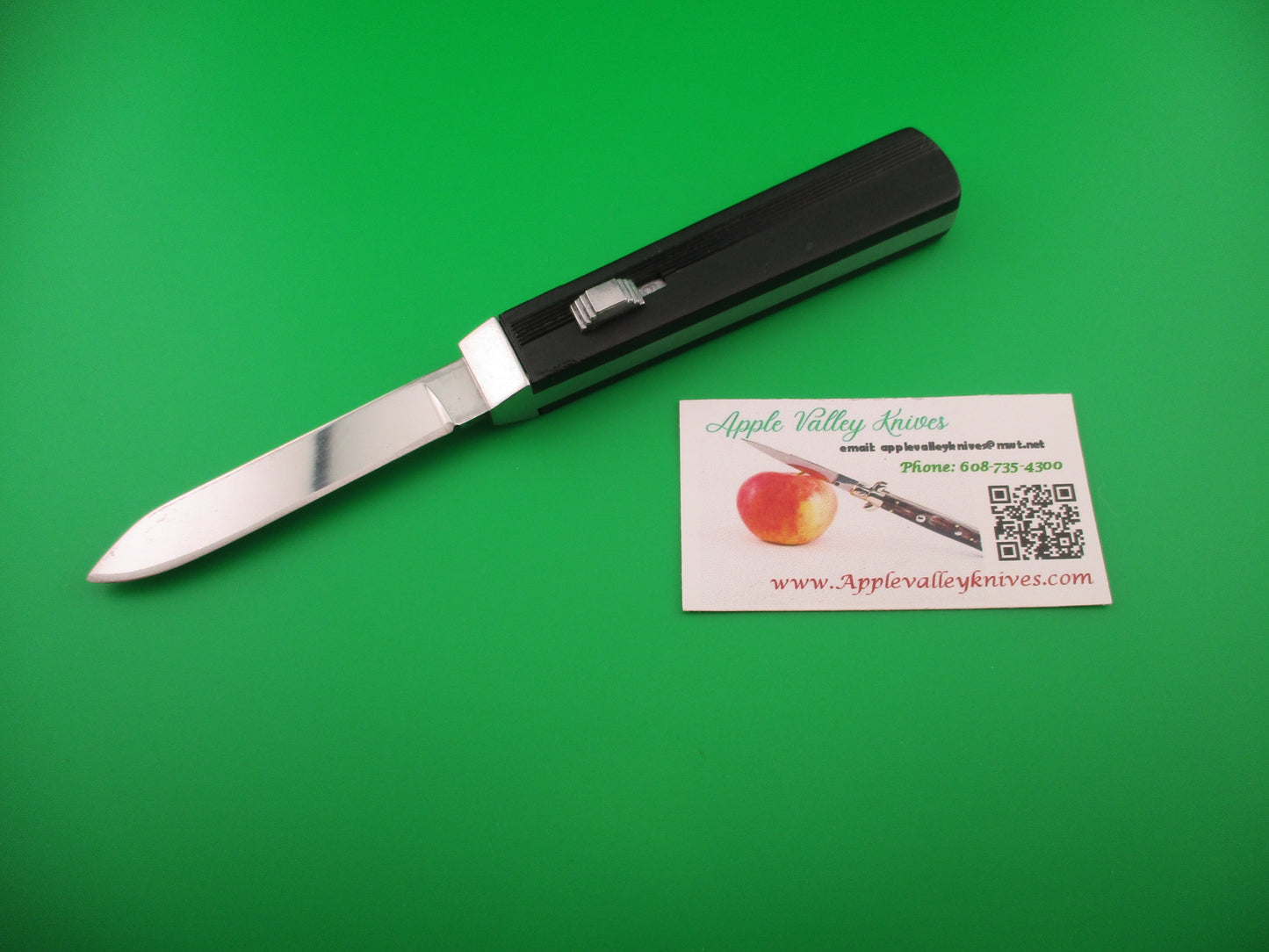 9  21cm Spanish Coffin OTF DA black vintage automatic knife