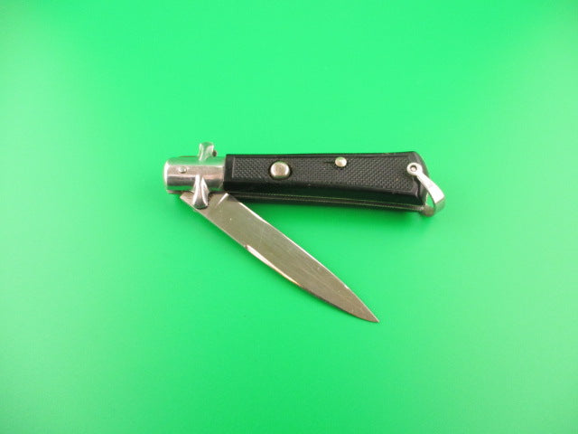 INOX 19cm French BOBC Crossguard Black Checkered vintage automatic knife