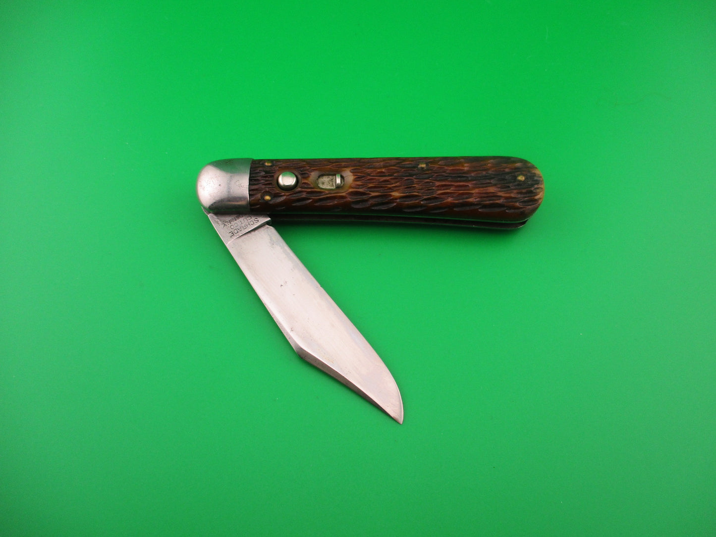 SCHRADE CUT CO 1553 3/4 Scout Jigged bone automatic knife