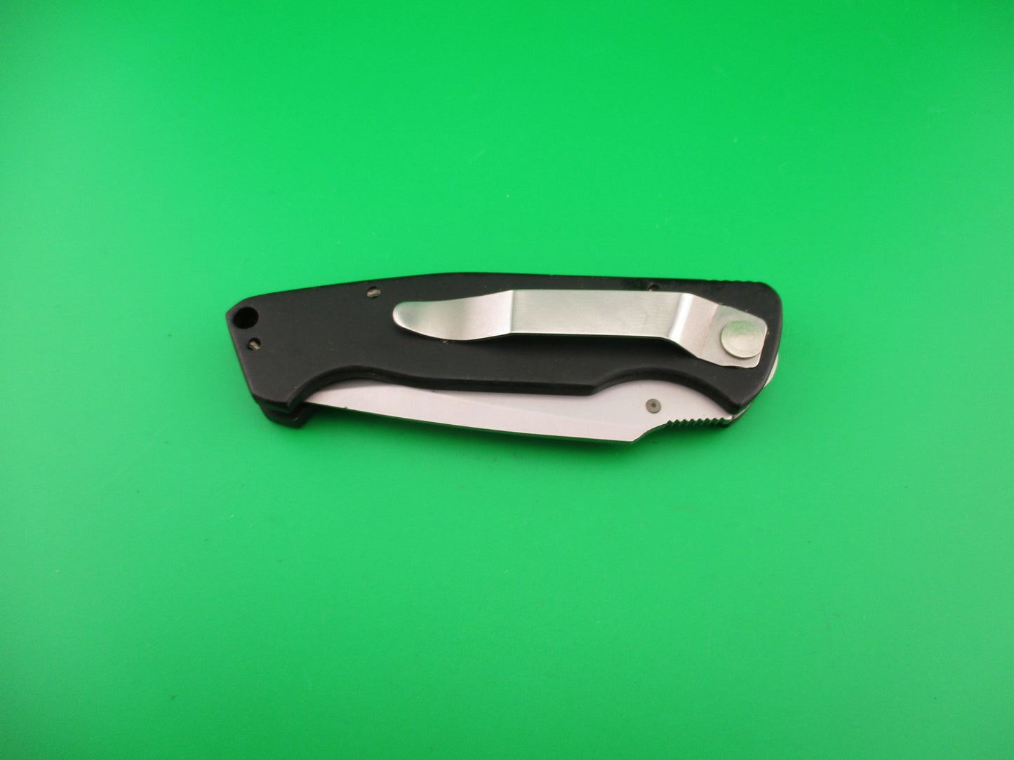 STAINLESS 8" COLT M-16 style Hidden Release DA Lockback automatic knife w Boot clip