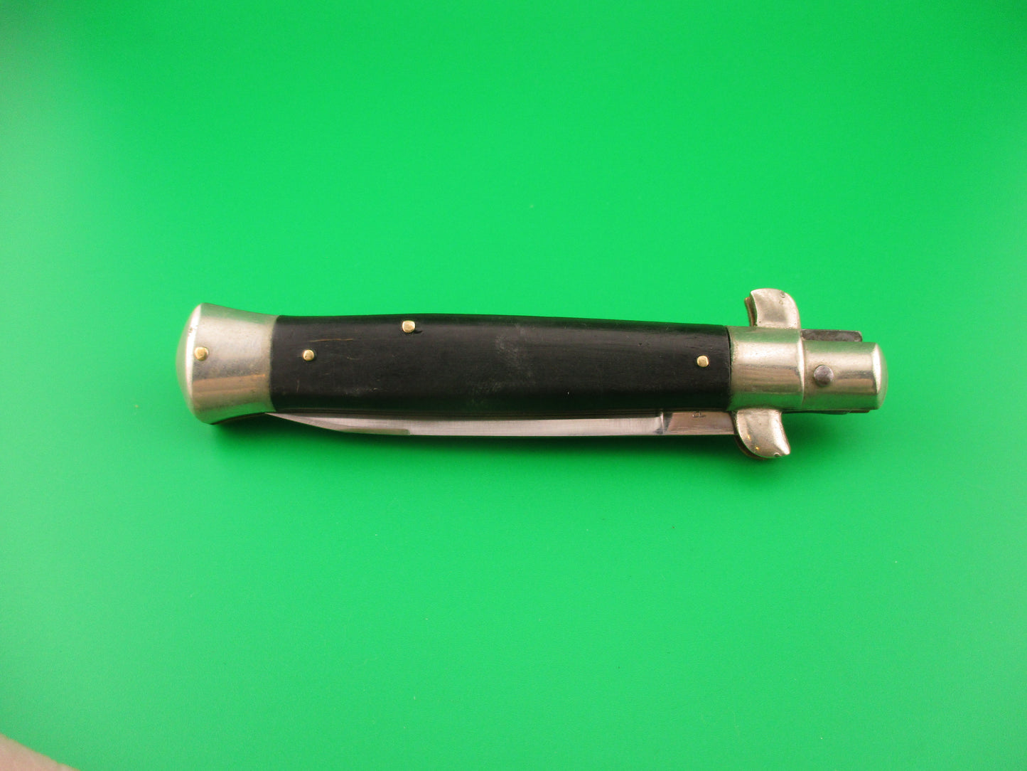 INOX PATENT 19cm Italian BOBC 1960s Vintage black horn automatic knife