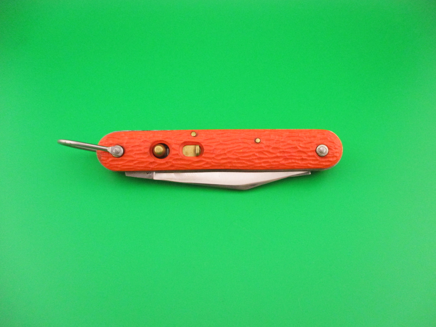 z CAMILLUS vintage MC1 Orange paratrooper automatic knife with hook blade