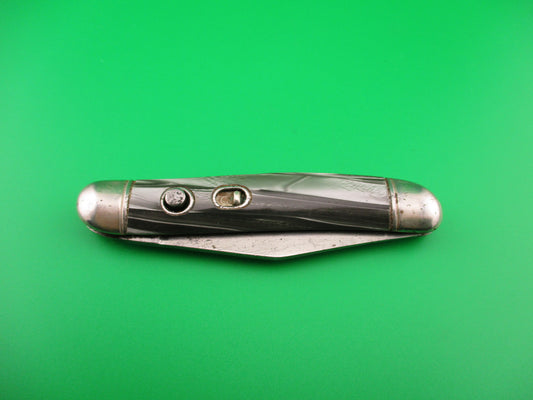 Hammer Brand Imperial Serpentine Utility Jack Gray Pearl celluloid switchblade