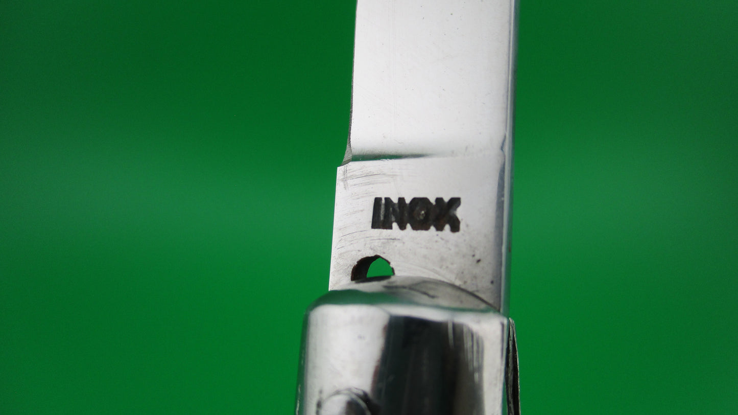 INOX 16cm French Bargeon Automatic knife with Short blade