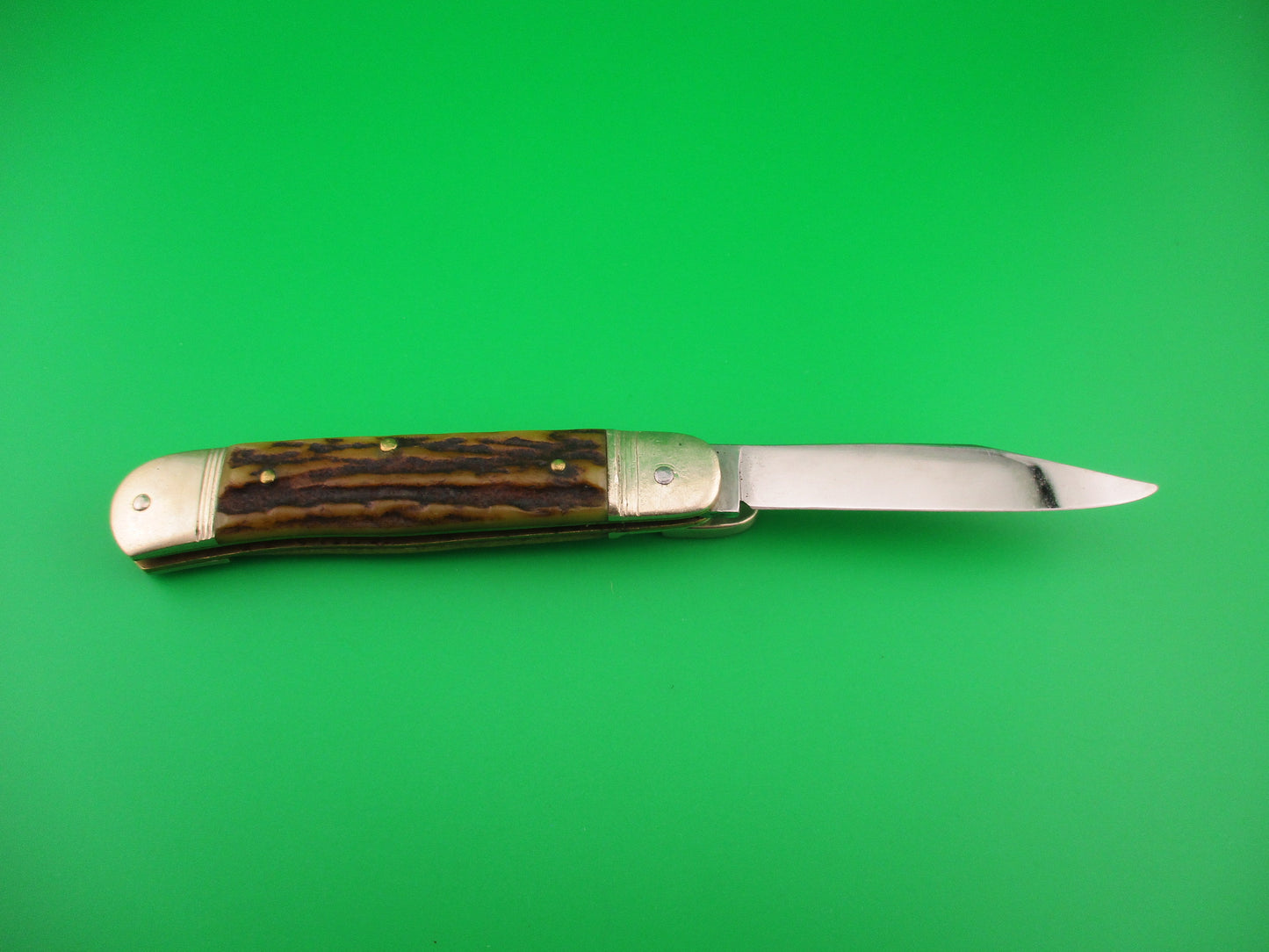 HUBERTUS SOLINGEN 10cm German Lever Stag West Germany automatic knife