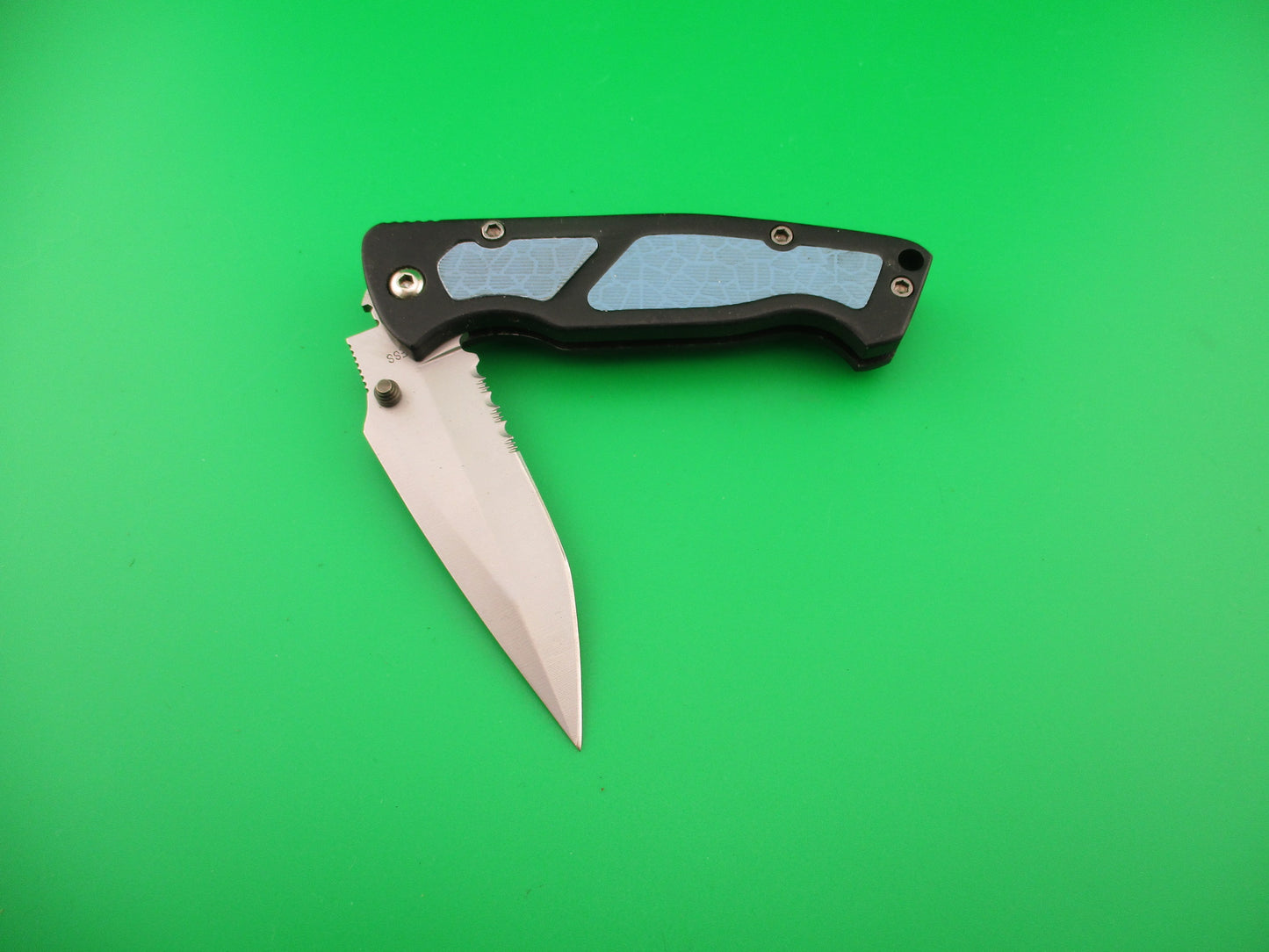 STAINLESS 8" COLT M-16 style Hidden Release DA Lockback automatic knife w Boot clip