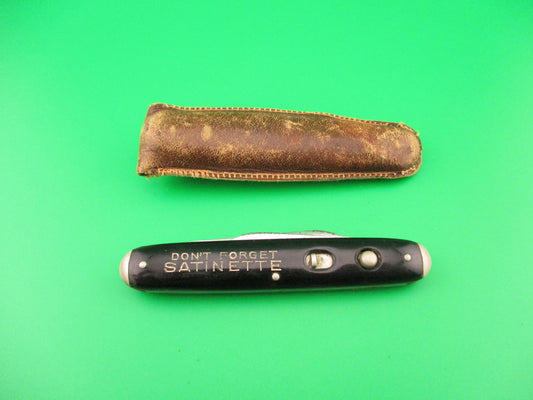 Schrade Cut Co Medium Double Black tip bolster Keever Starch automatic knife w purse