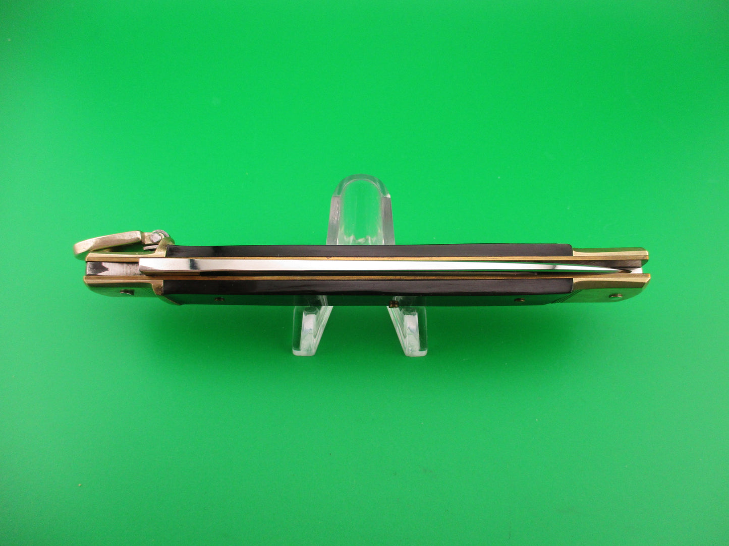 Hubertus 14cm German Lever Slimline Spear blade Horn handled automatic knife