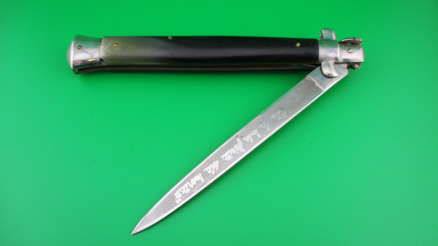 B Rostfrei 33cm Italian Vendetta Corsa Stiletto swivel bolster switchblade knife