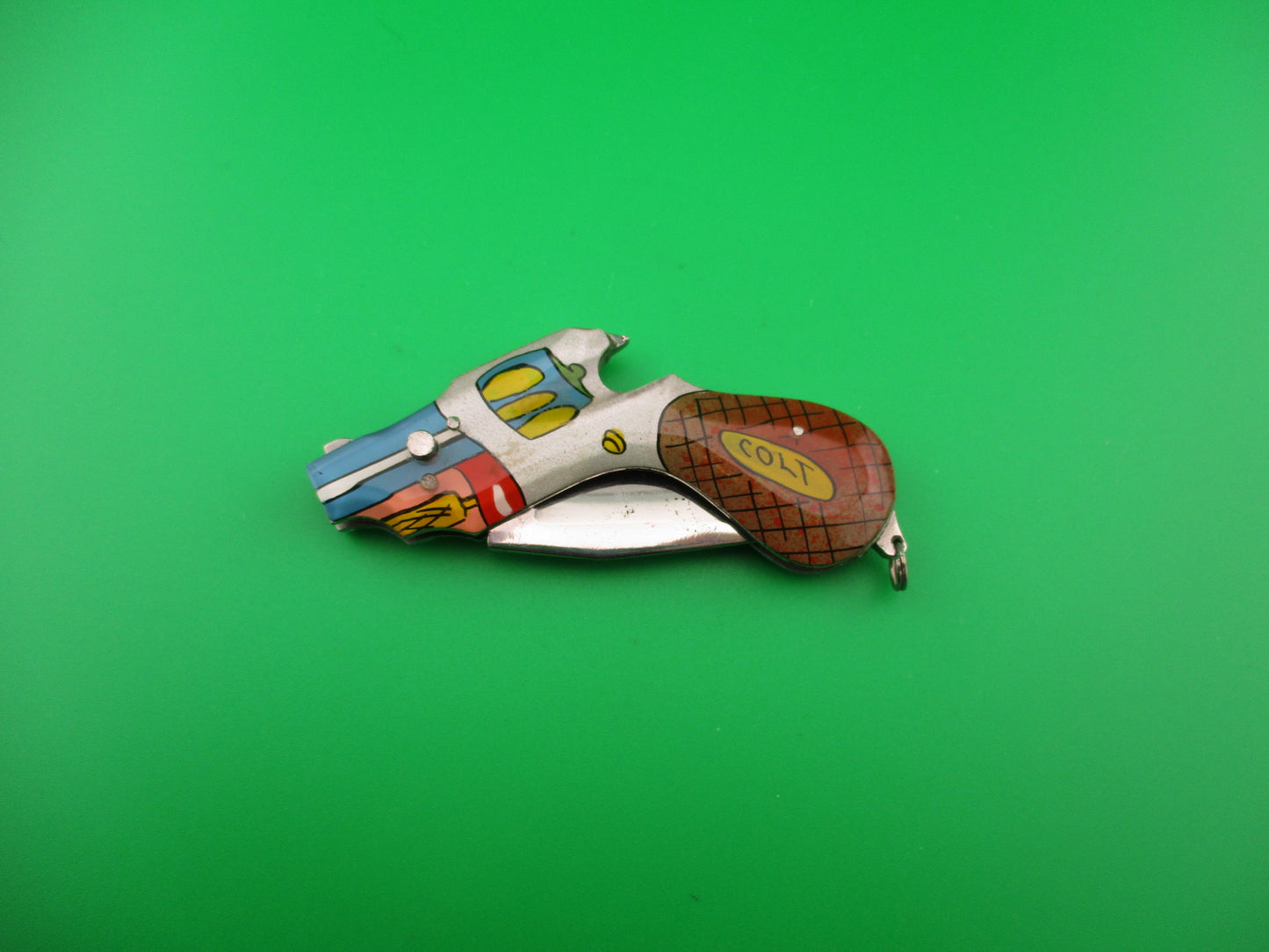 Russian RPK COLT 11cm Revolver vintage automatic pistol shaped knife hand painted