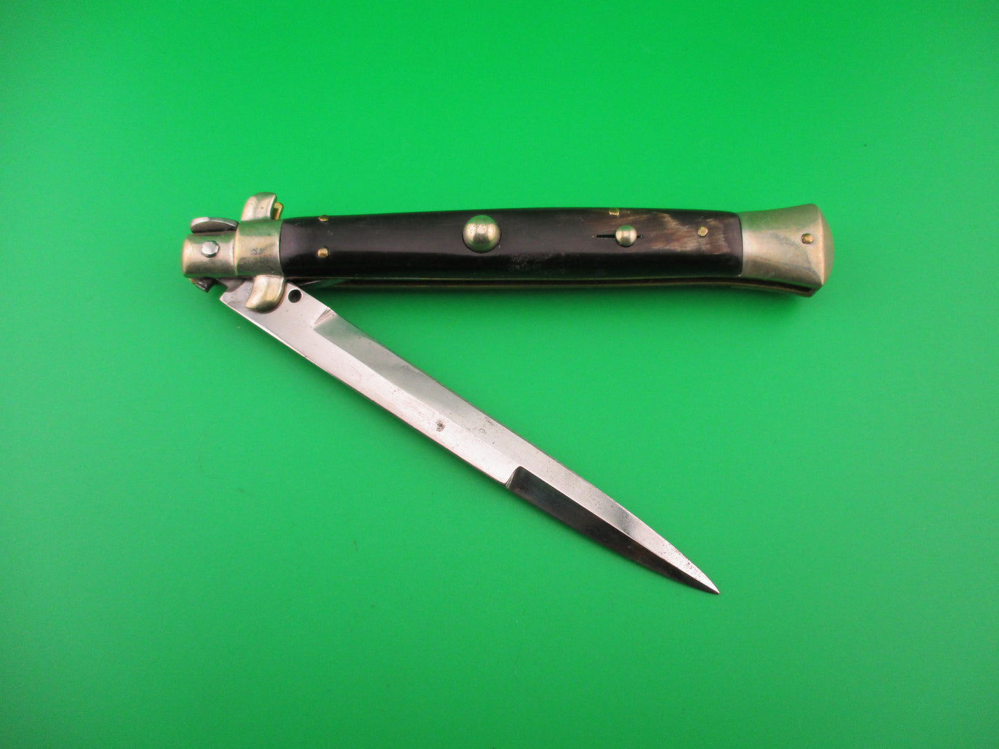 MAURO MARIO ITALY 28cm Picklock Stiletto 1950s Vintage automatic knife w horn