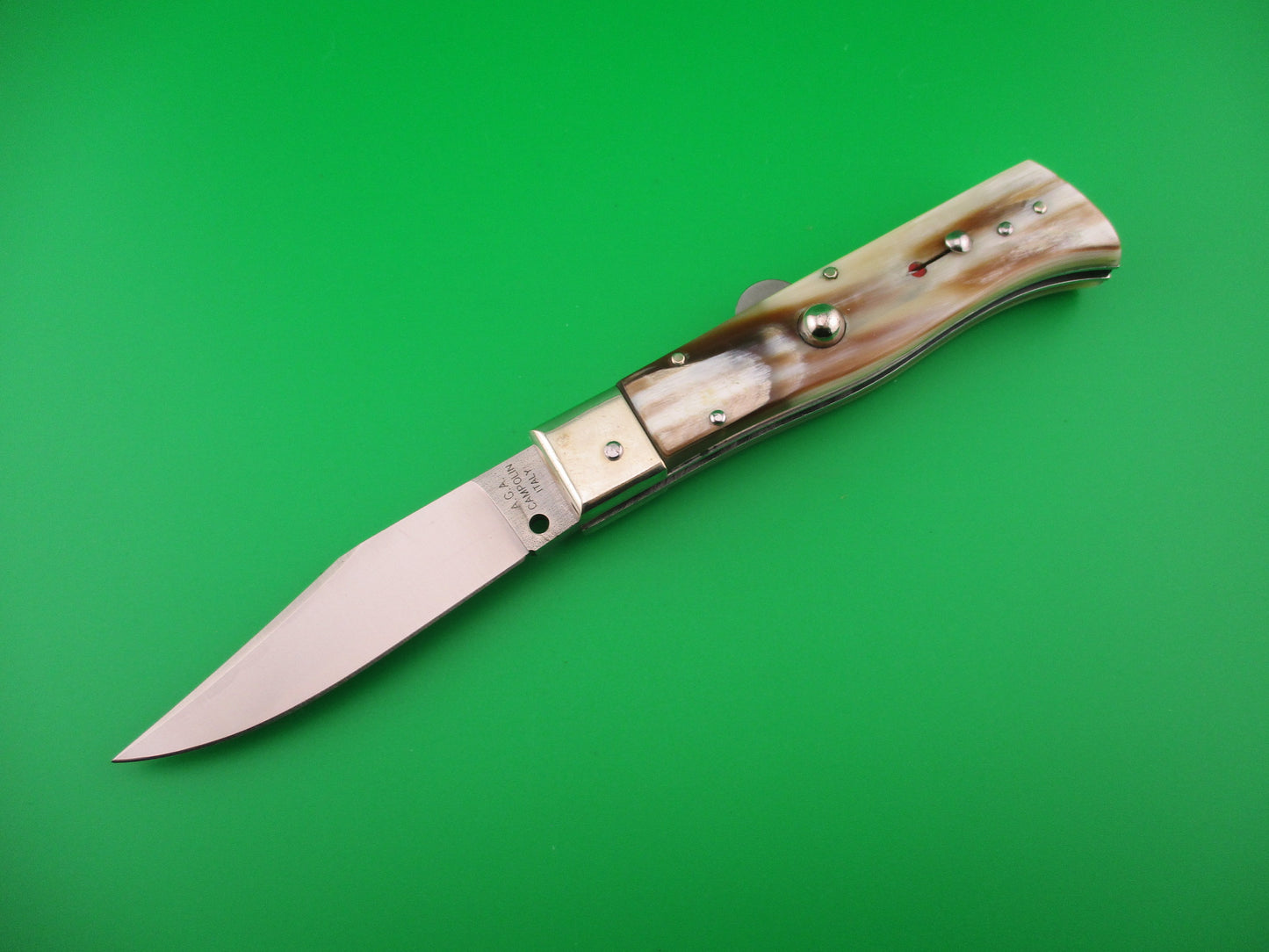 AGA CAMPOLIN ITALY 20cm Italian Humpback Camper light horn automatic knife