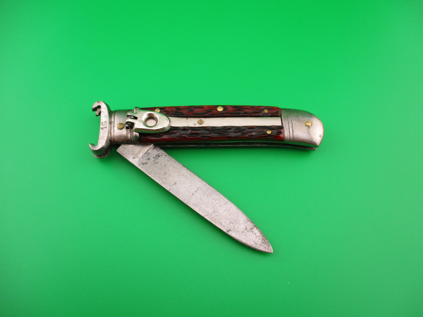 Winchester 20cm German Shell puller Red Bone Johnny Cade style automatic knife