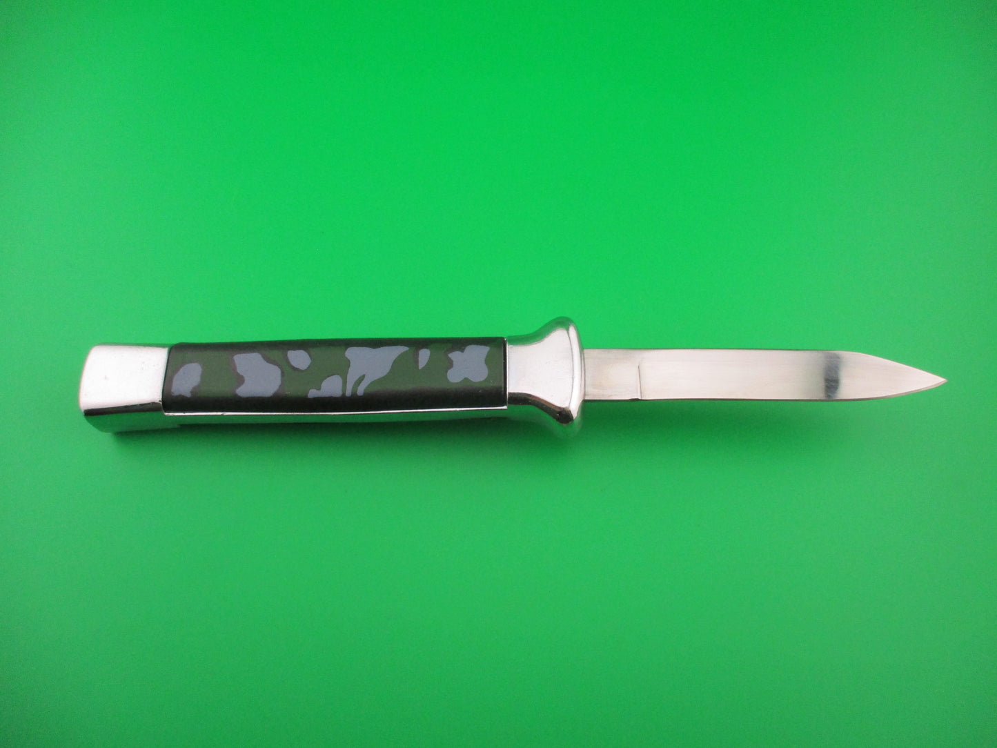 STAINLESS ROSTFREI 21cm Camouflage OTF DA Chrome Chef's Hat bolsters automatic knife