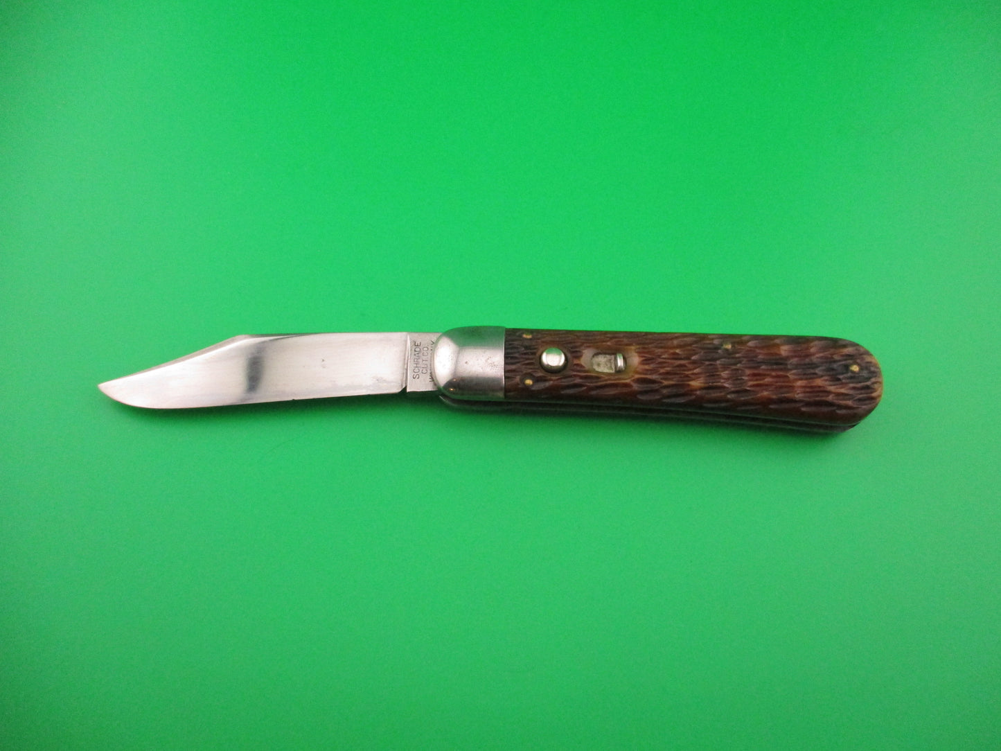 SCHRADE CUT CO 1553 3/4 Scout Jigged bone automatic knife