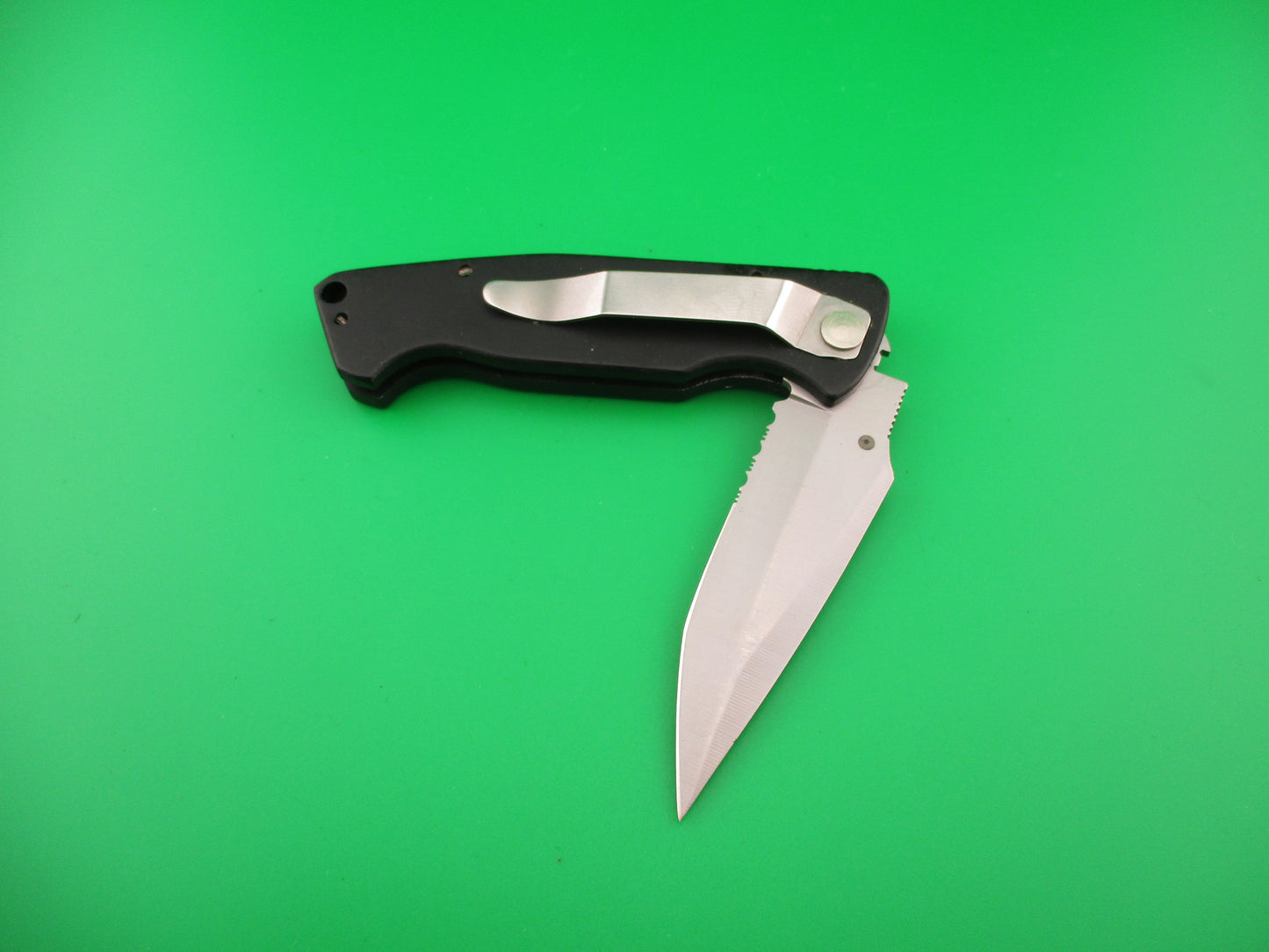 STAINLESS 8" COLT M-16 style Hidden Release DA Lockback automatic knife w Boot clip