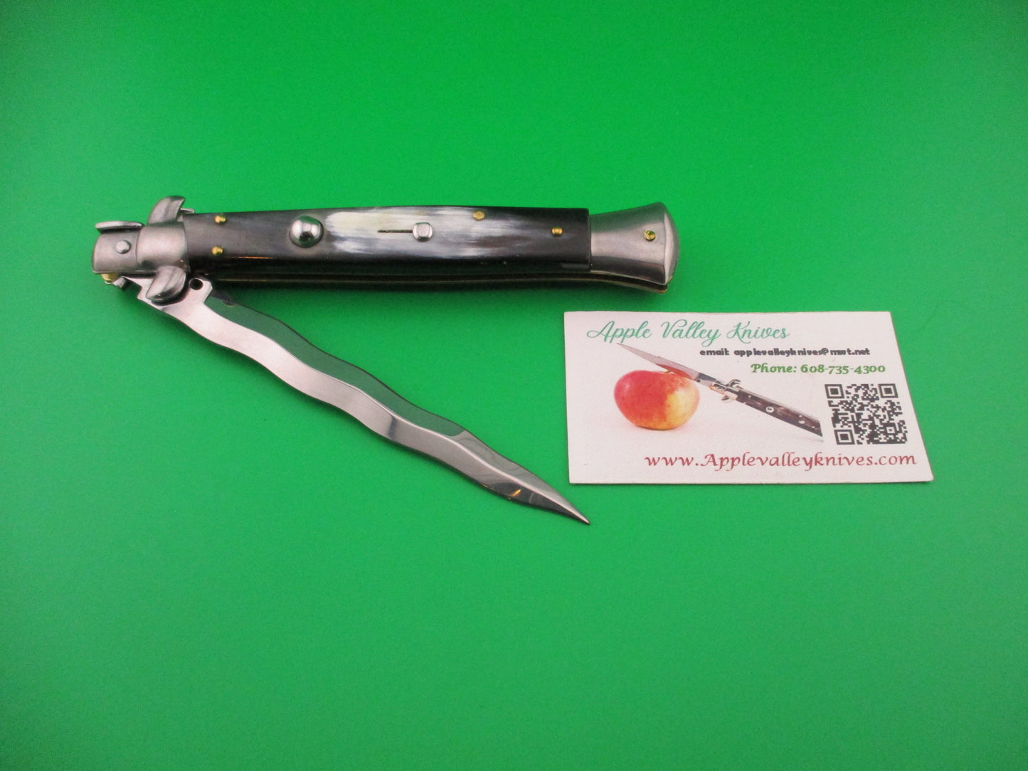 Frank B Italy 28cm Italian Kris Stiletto swivel bolster Switchblade knife