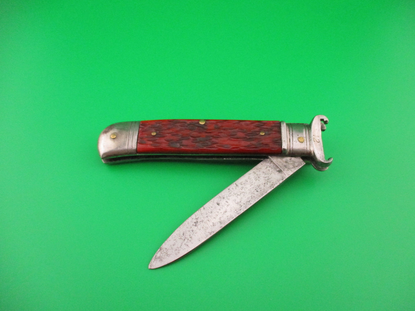 Winchester 20cm German Shell puller Red Bone Johnny Cade style automatic knife