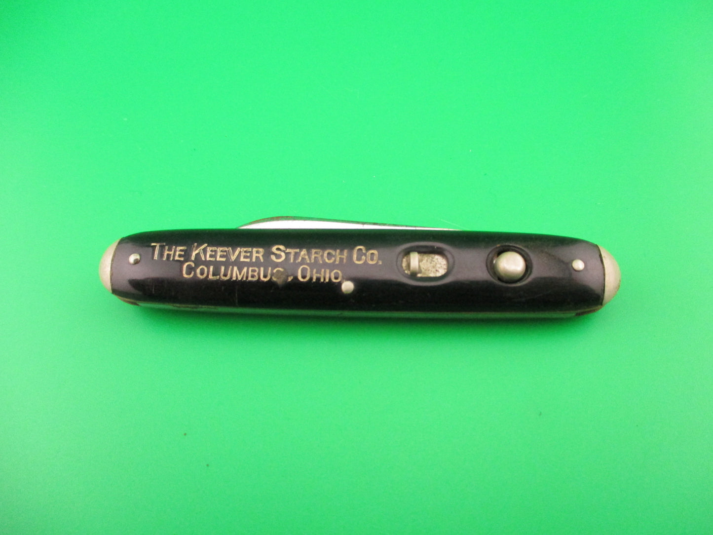 Schrade Cut Co Medium Double Black tip bolster Keever Starch automatic knife w purse