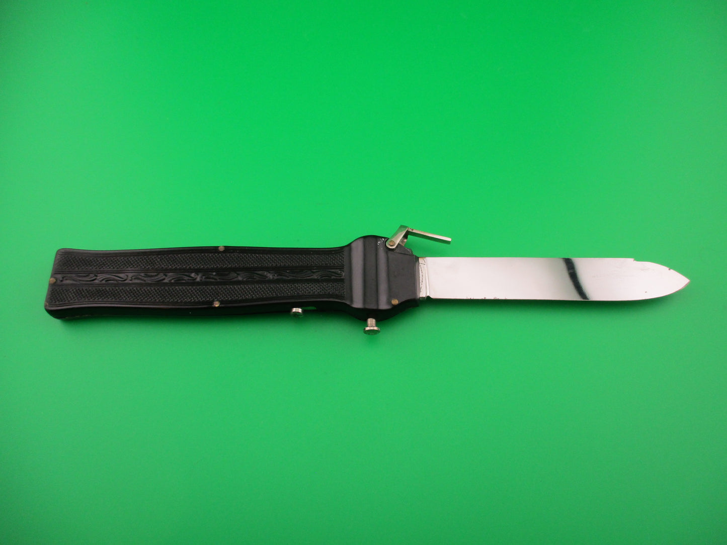 BONSA SOLINGEN D.B.G.M ROSTFREI 23cm German OTF BLACK Automatic Trapdoor knife