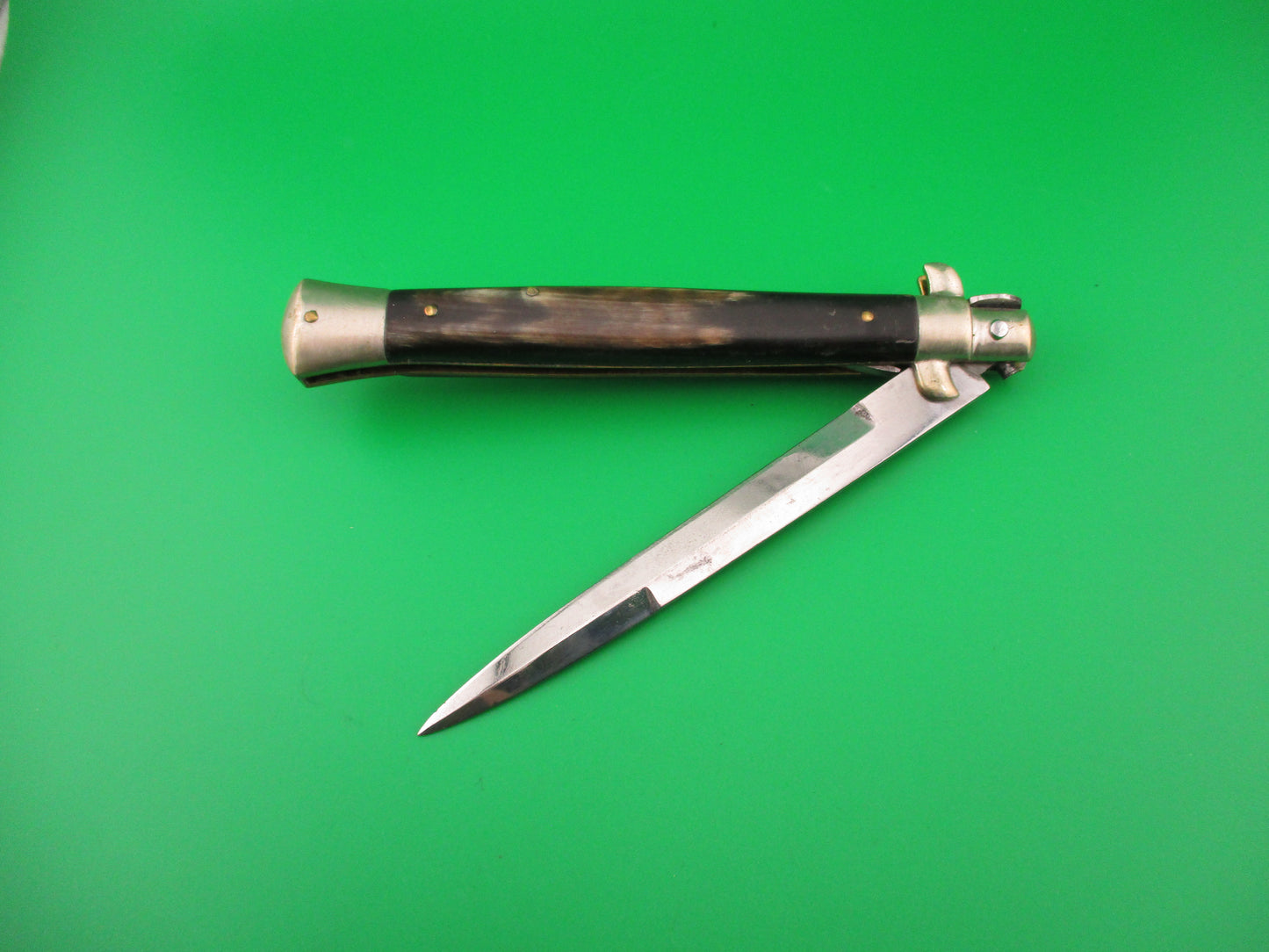 MAURO MARIO ITALY 28cm Picklock Stiletto 1950s Vintage automatic knife w horn