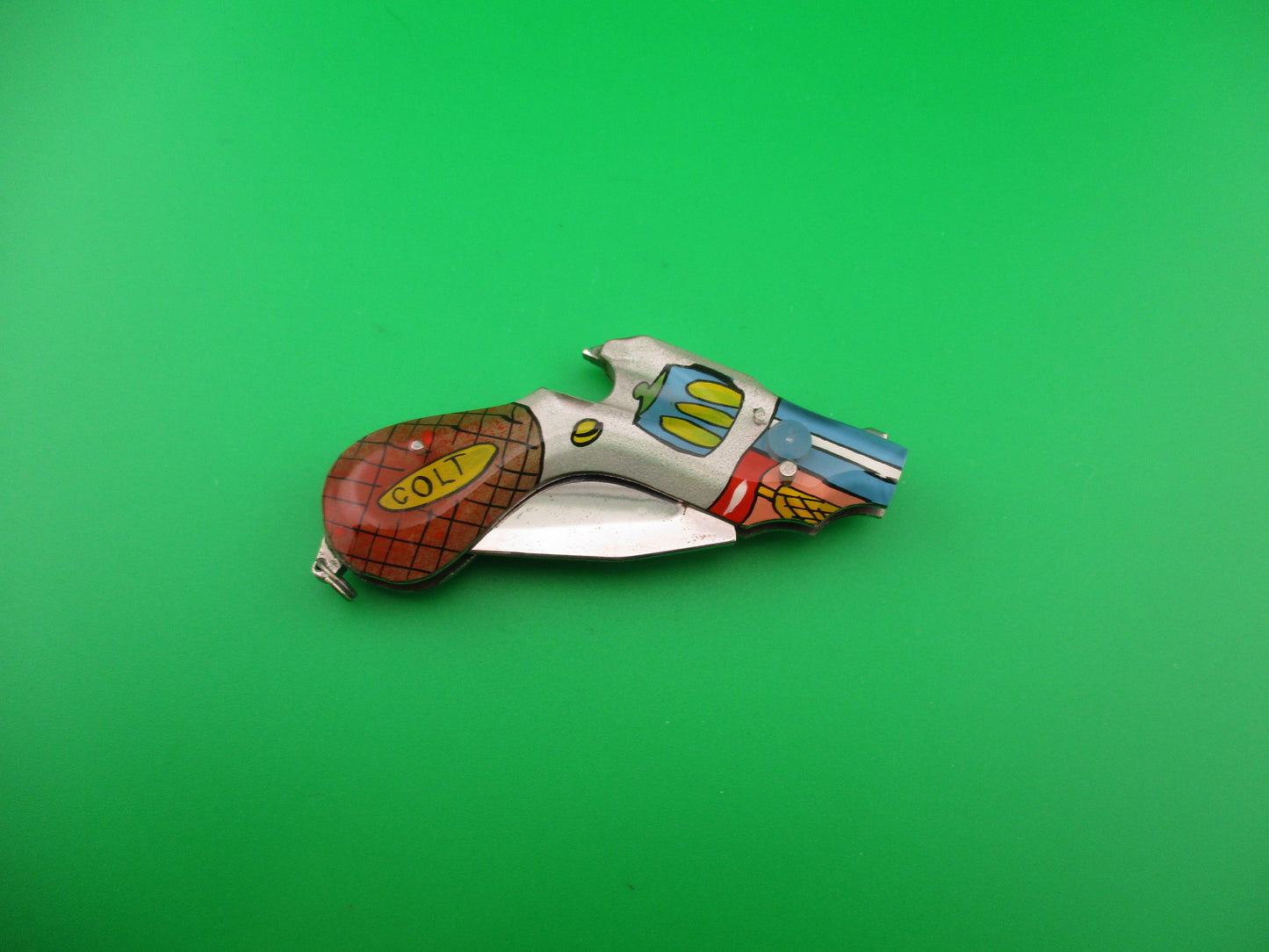 Russian RPK COLT 11cm Revolver vintage automatic pistol shaped knife hand painted