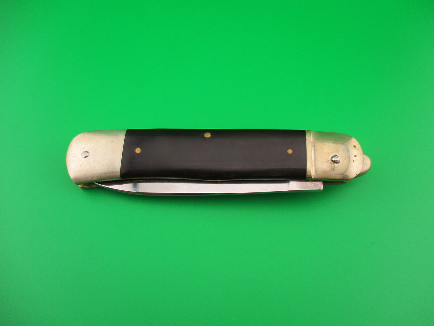 Hubertus Solingen 11cm West Germany Lever Black Micarta automatic knife