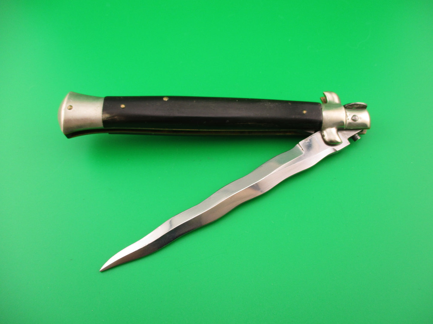 M ITALY INOX 28cm Italian Picklock Kris blade 1950s Horn automatic knife