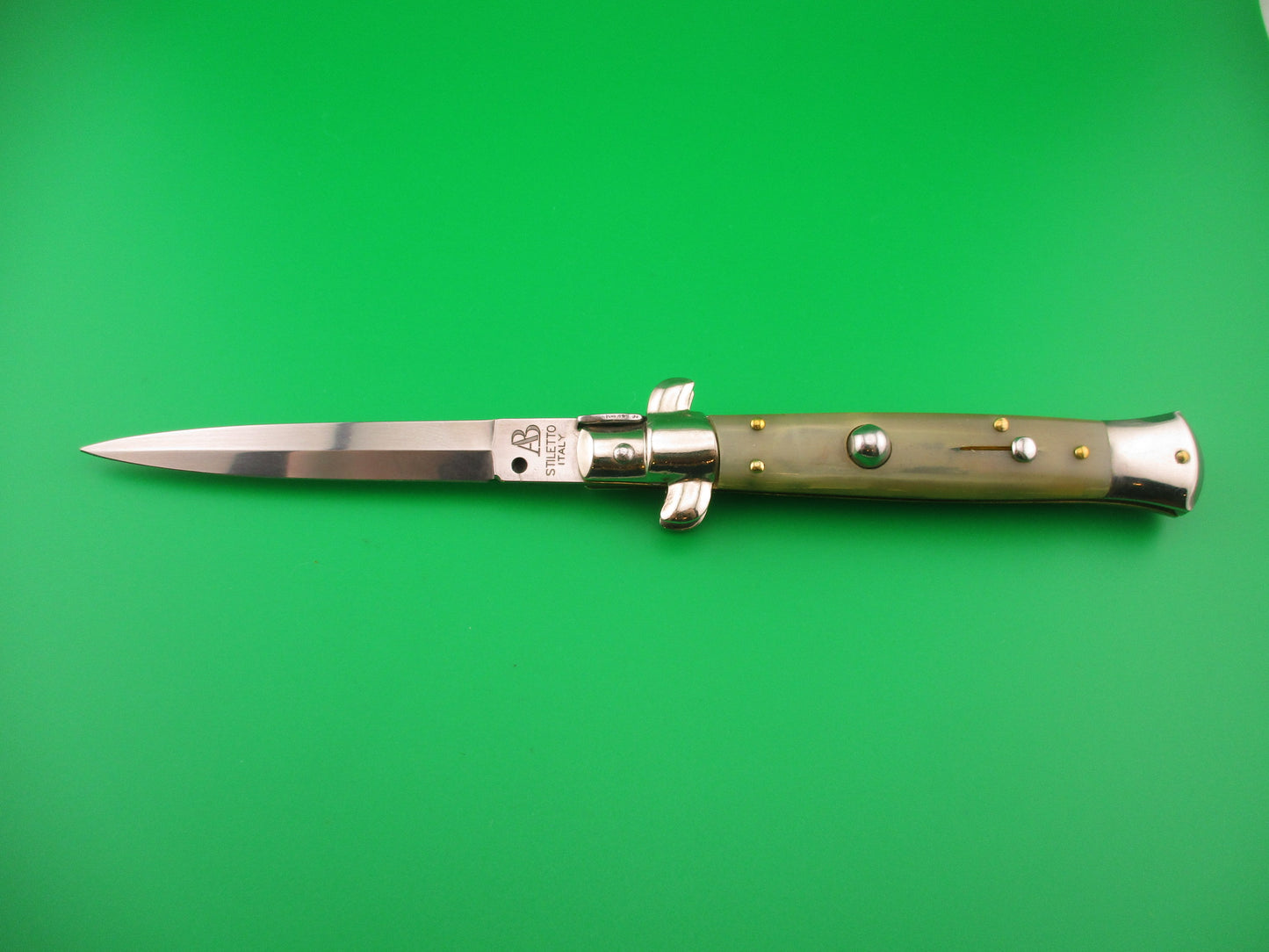 z AB STILETTO ITALY 23cm Italian Dagger Blade swivel bolster switchblade knife