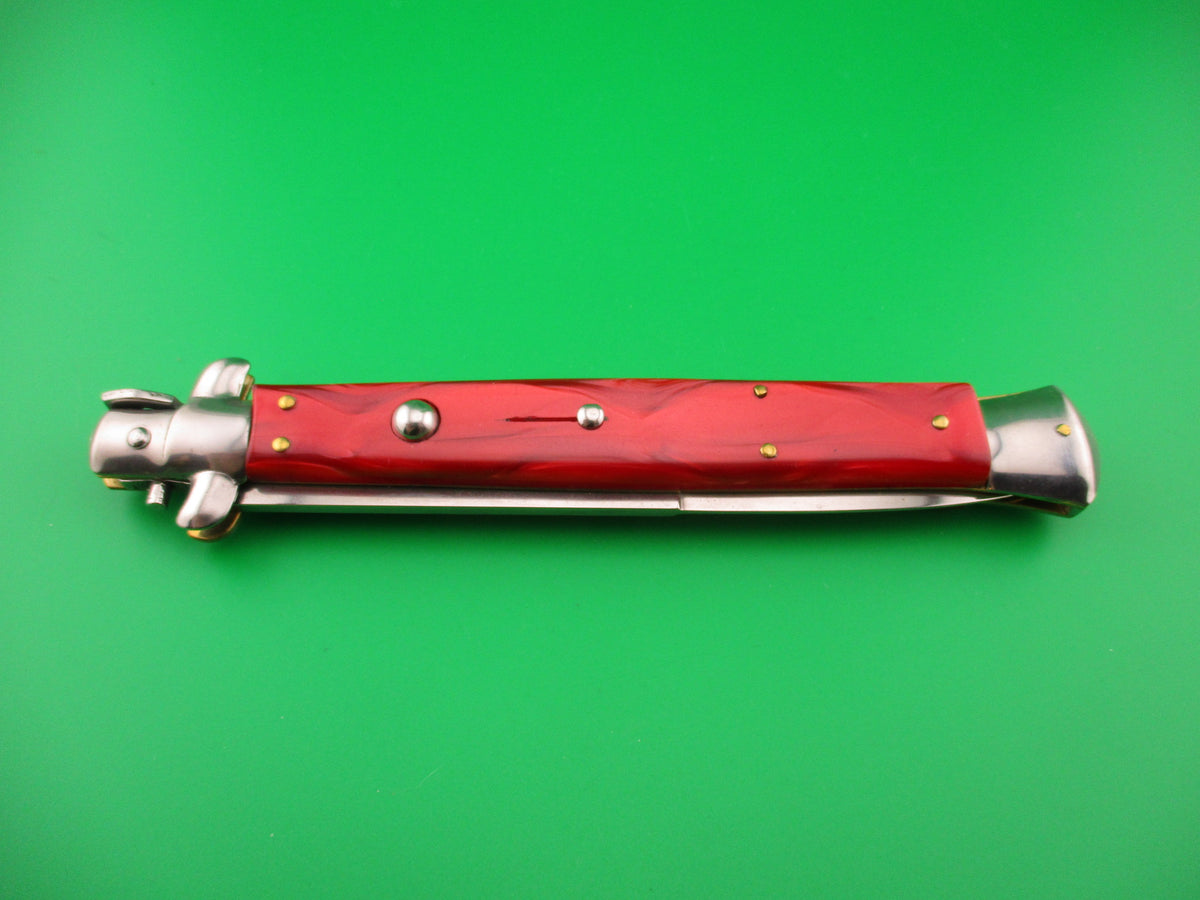 MADE IN ITALY 33cm Italian Swivel Bolster RED acrylic automatic knife