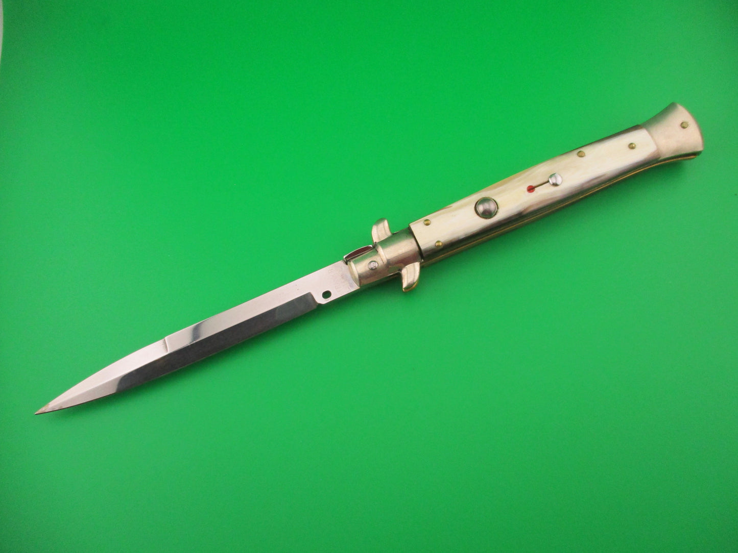 FRANK B ITALY 28cm Italian Picklock Stiletto Bayonet Honey Red dot automatic knife