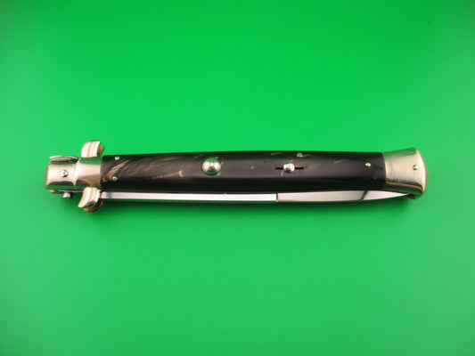 z AGA CAMPOLIN 33cm Picklock Stiletto Brown streaked horn NOS automatic knife