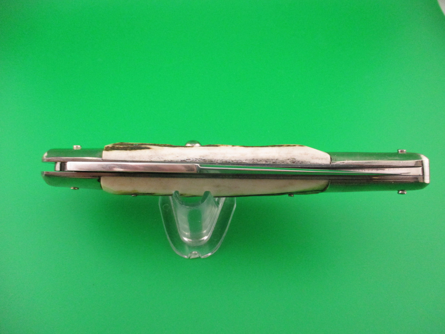 AGA CAMPOLIN ITALY 26cm Italian Stag Catalana Fulcrum automatic knife