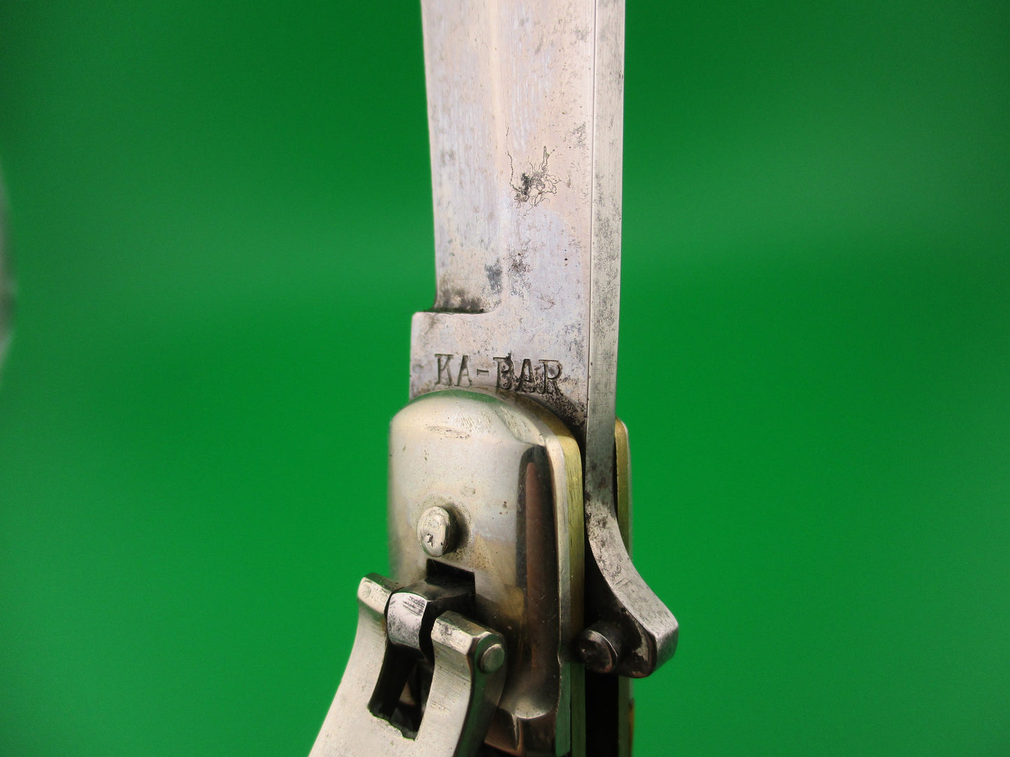 KA-BAR Lever Stag transitional 1930s vintage switchblade knife