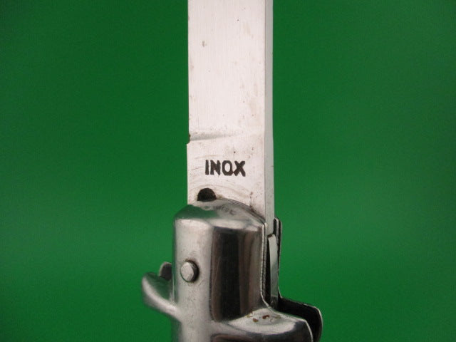 INOX 19cm French BOBC Crossguard Black Checkered vintage automatic knife