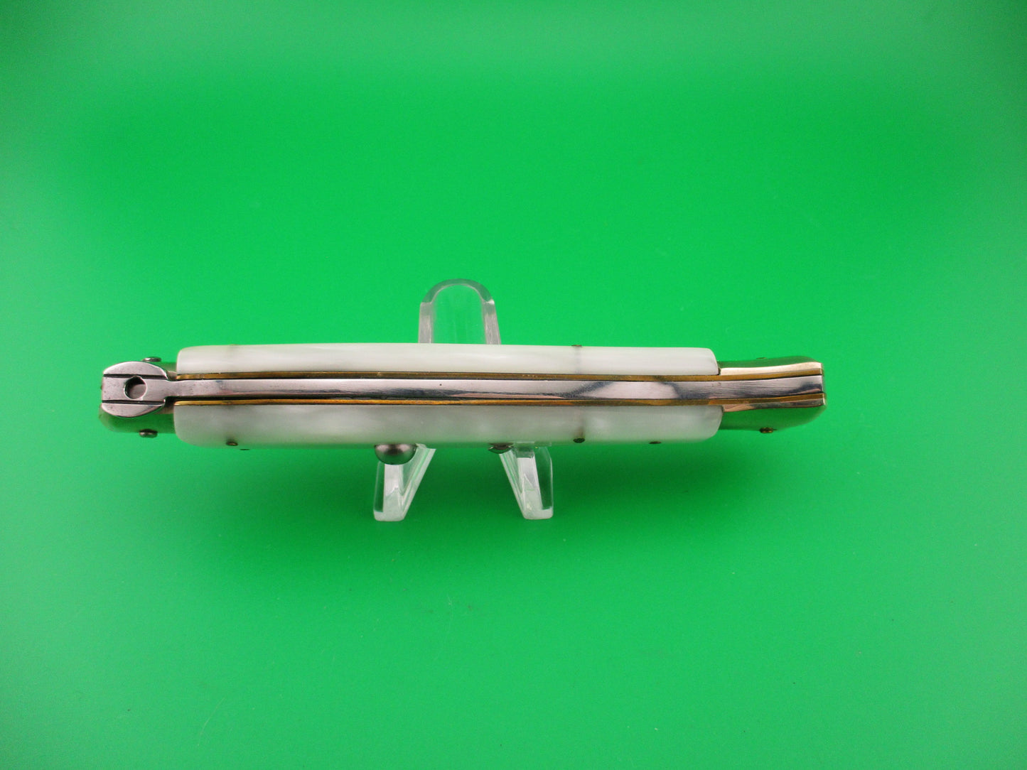 AKC 25cm Italian Picklock Fishtail Pearlex Acrylic automatic knife