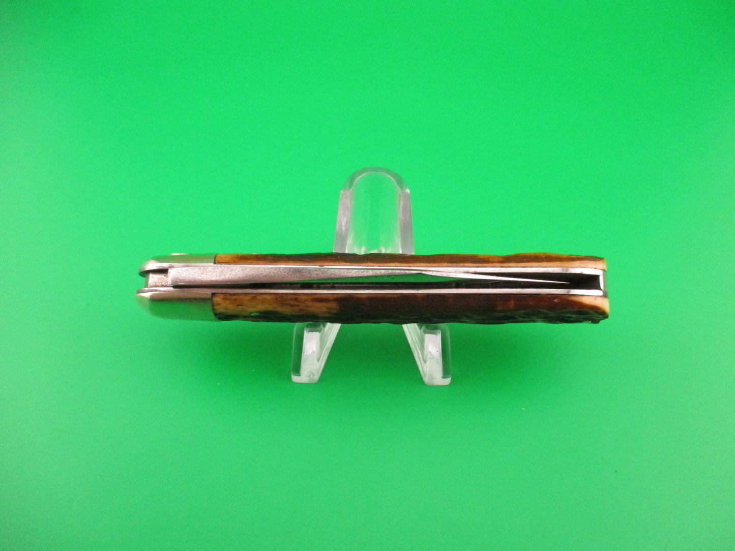 Press Button Knife Co Business model antique automatic knife w Nice ETCH