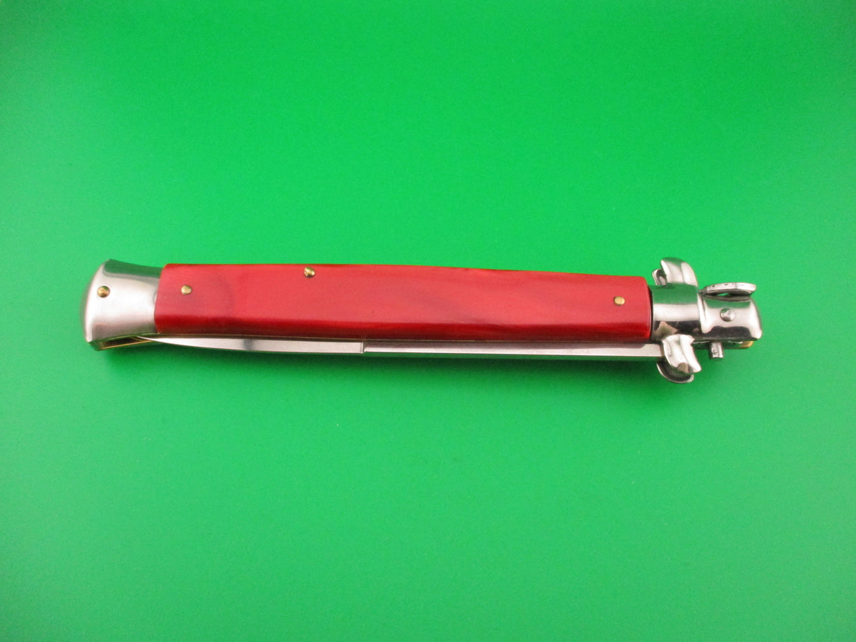 MADE IN ITALY 33cm Italian Swivel Bolster RED acrylic automatic knife