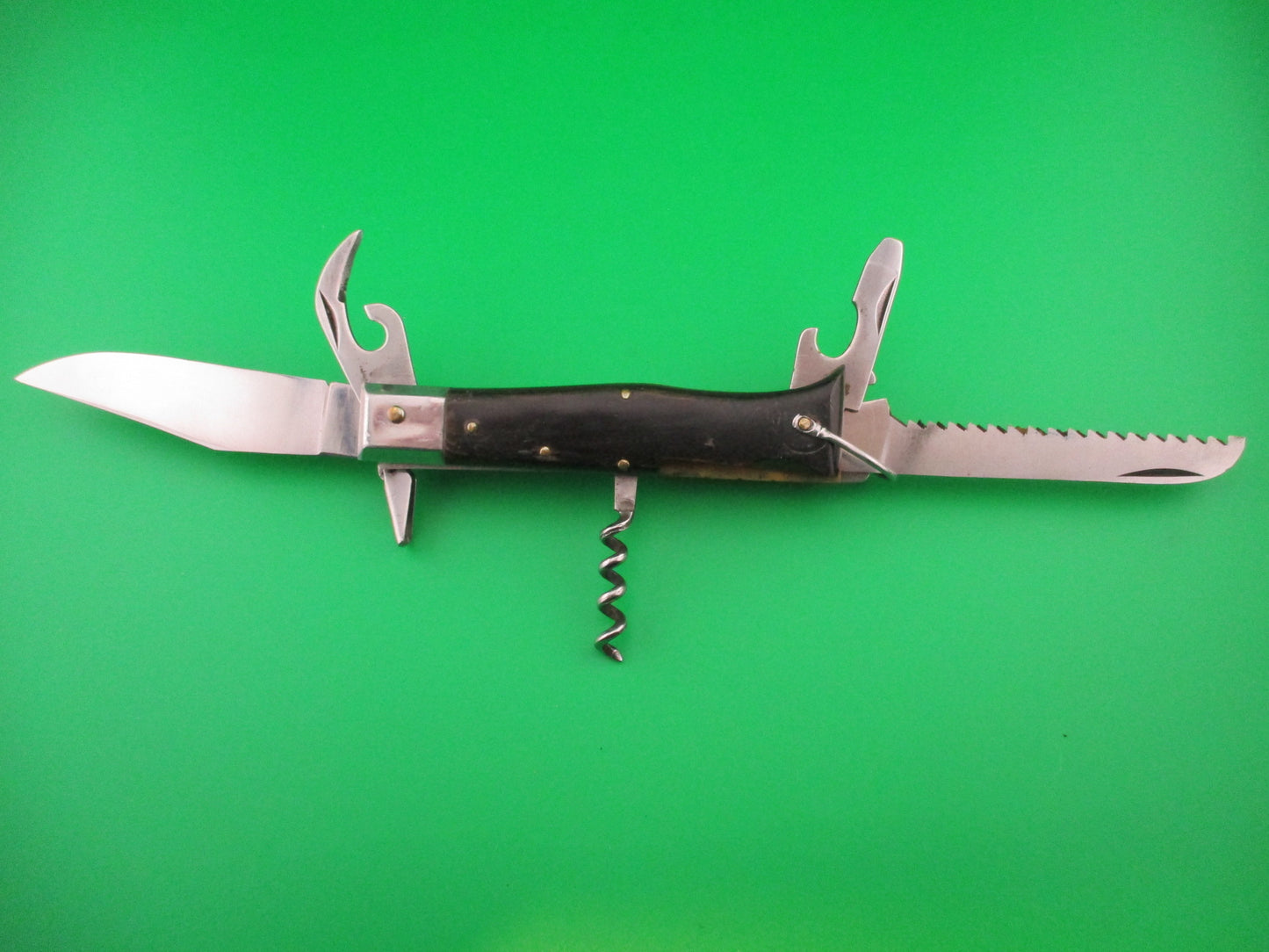 MASERIN & DE NARDO INOX MANIAGO 20cm Italian Fulcrum Camper Shell puller 5 blade automatic knife