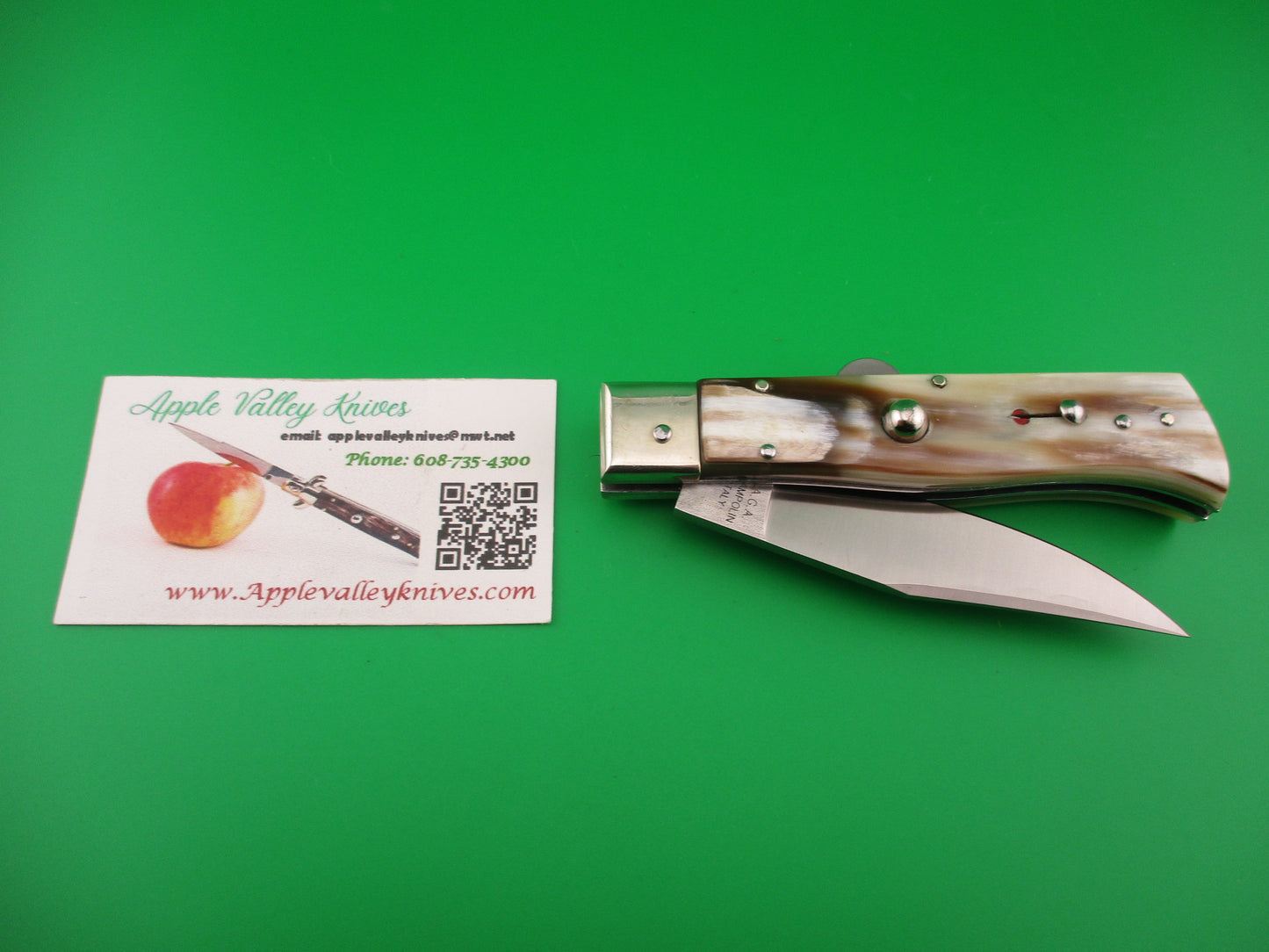 AGA CAMPOLIN ITALY 20cm Italian Humpback Camper light horn automatic knife