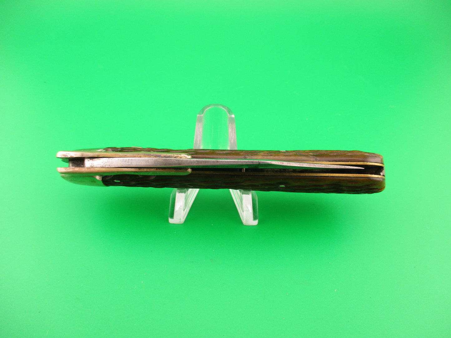 RARE LL Bean 4 7/8" Hunter's Pride Jigged bone Vintage automatic knife