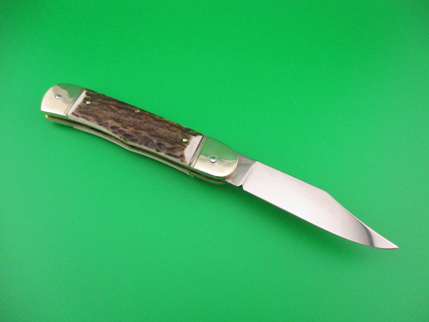 HUBERTUS SOLINGEN 11cm German Lever knife Stag Clip blade automatic knife