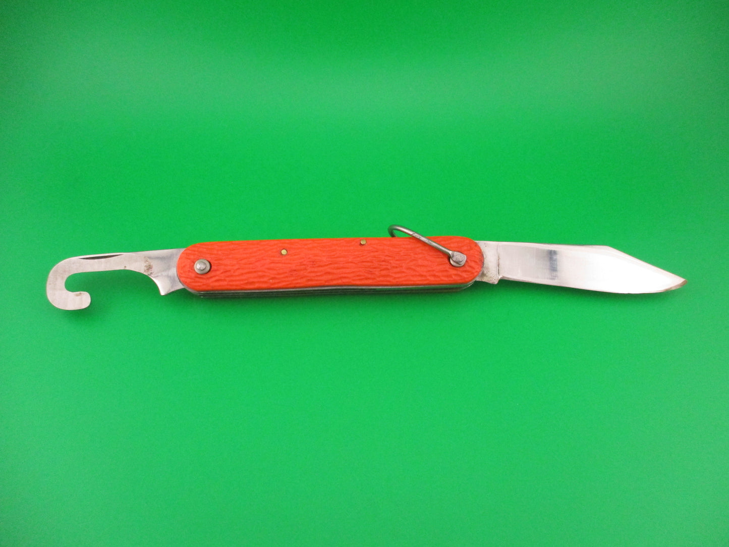 z CAMILLUS vintage MC1 Orange paratrooper automatic knife with hook blade