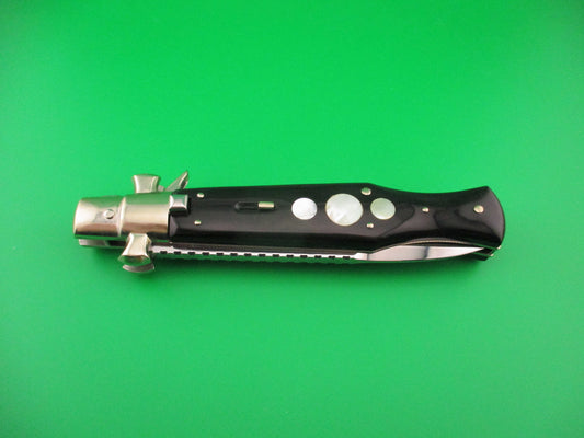 AGA CAMPOLIN 29cm Italian BLACK WIDOW Fulcrum Wasp Square button MOP automatic knife