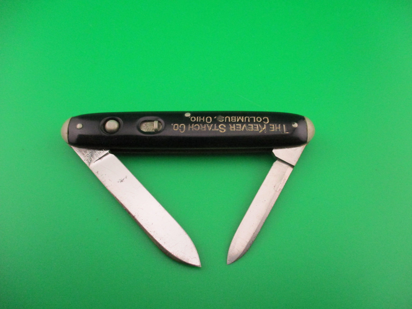 Schrade Cut Co Medium Double Black tip bolster Keever Starch automatic knife w purse