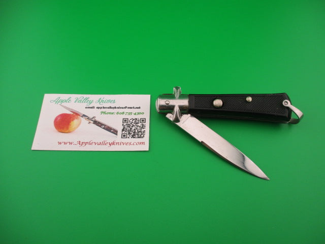 INOX 19cm French BOBC Crossguard Black Checkered vintage automatic knife